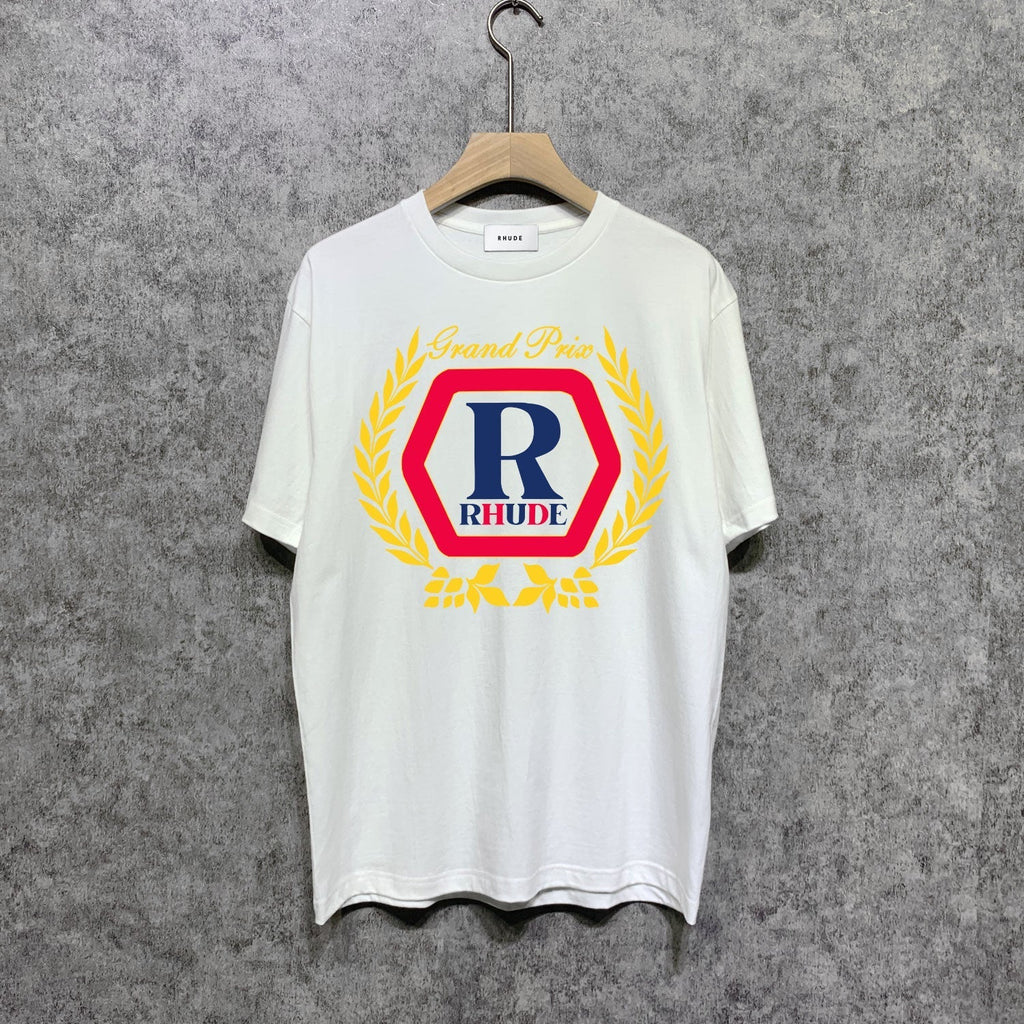 Rhude T-shirts Printed Trendy Pure Cotton