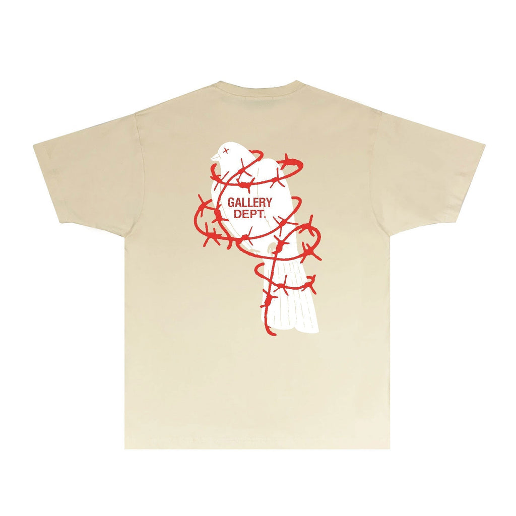 Gallery Dept T Shirt Retro Printed Loose Short-Sleeved Shirt