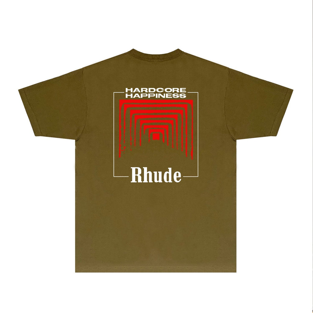 Rhude T-shirts Printed Trendy Pure Cotton
