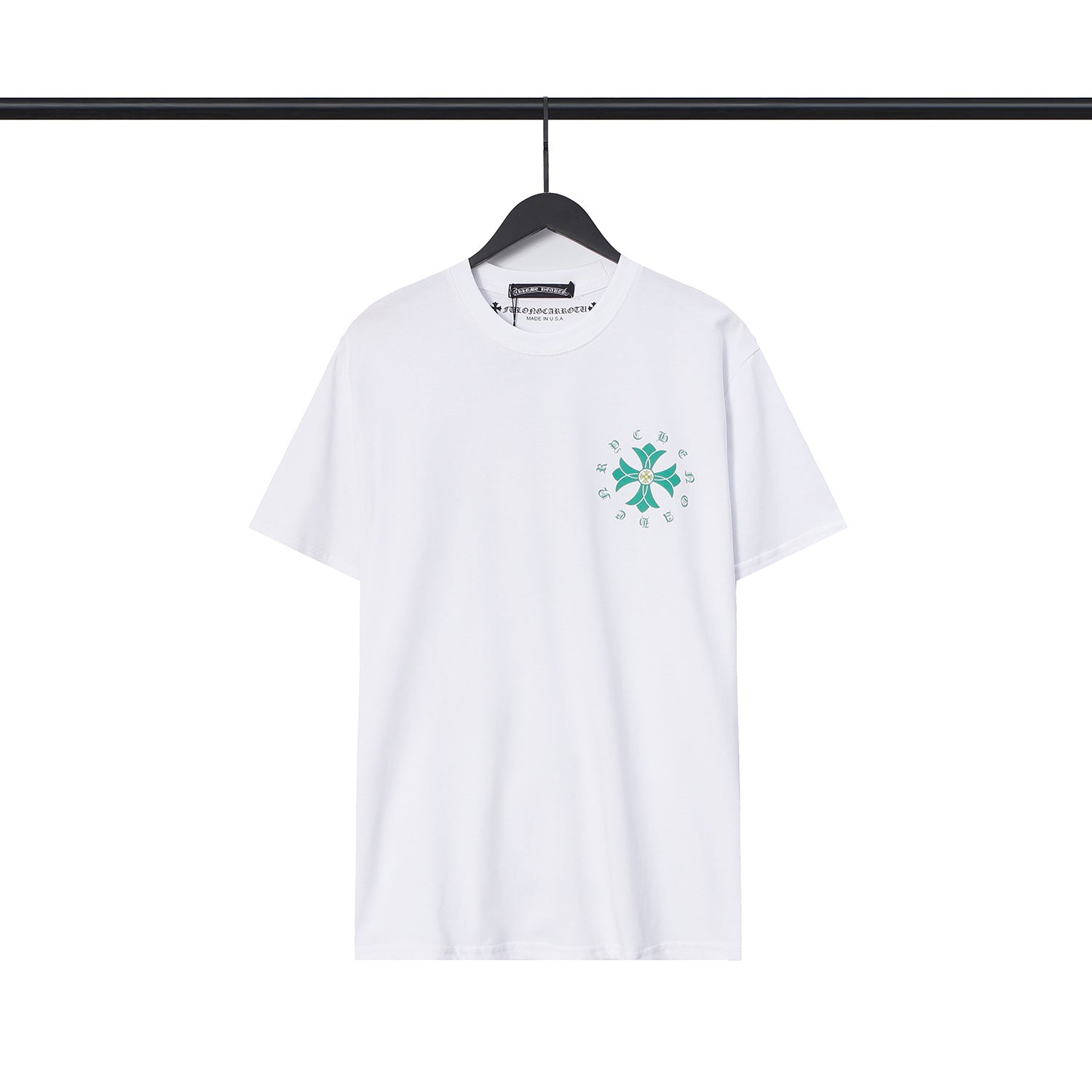 CHH Chrome Heart T Shirts Cross Casual Loose Cotton Crew Neck T-Shirt