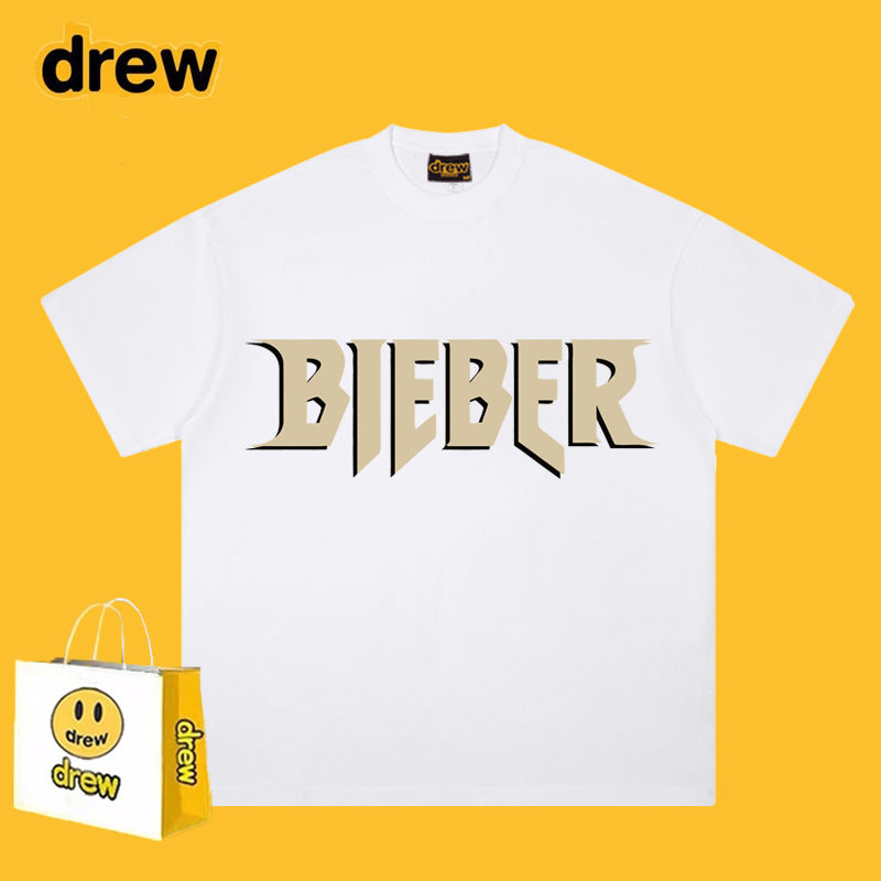 Drew T-shirts Loose Heavy Bieber