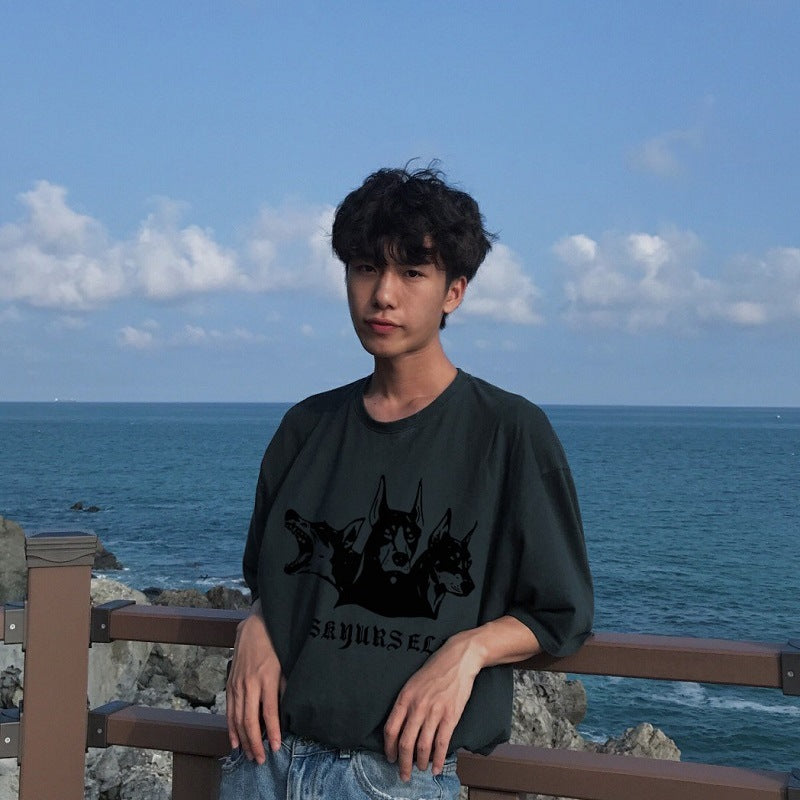 Askyurself T-shirts Loose Men's Short Sleeve Summer