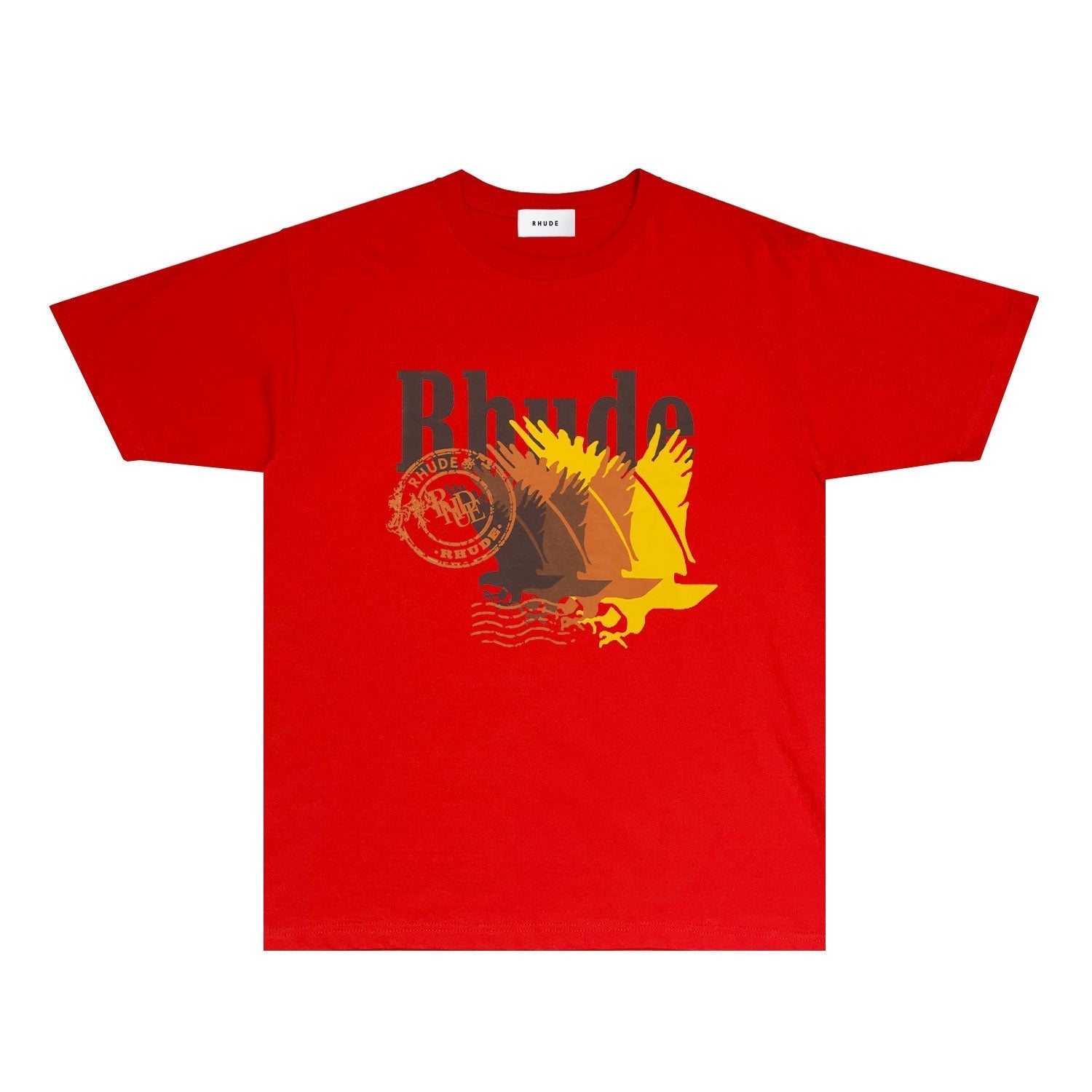 Rhude T-shirts Printed Trendy Pure Cotton