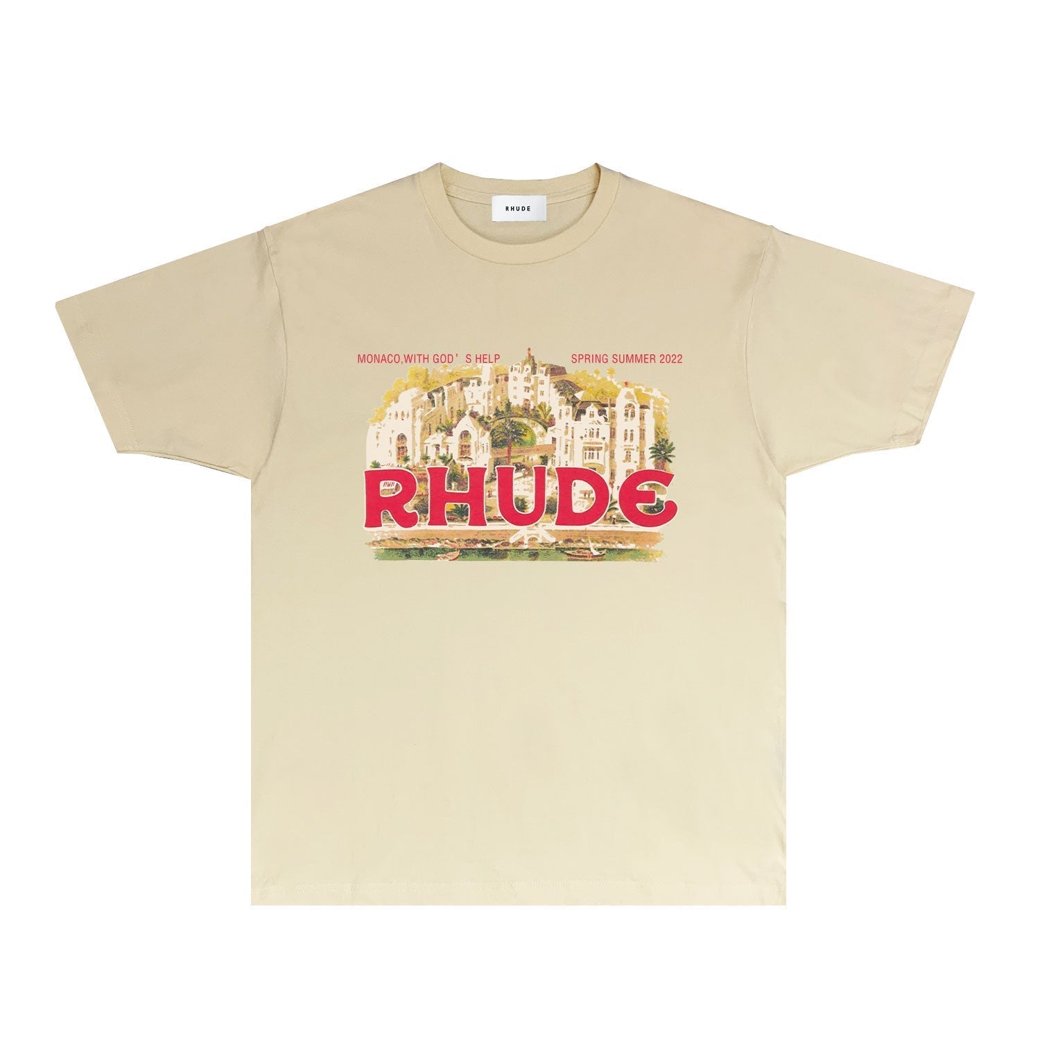 Rhude T-shirts Printed Trendy Pure Cotton